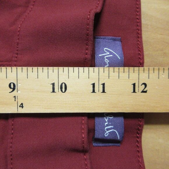 GLORIA VANDERBILT Wide Leg Tummy Control Crop Pants Sz 8 Red Rust Pull On NWT - Picture 9 of 12